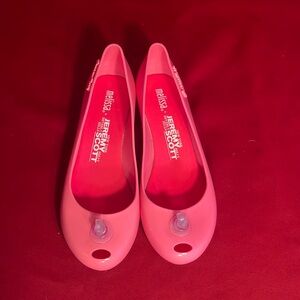 Inflatable Melissa X Jeremy Scott Flats in Barbie Pink